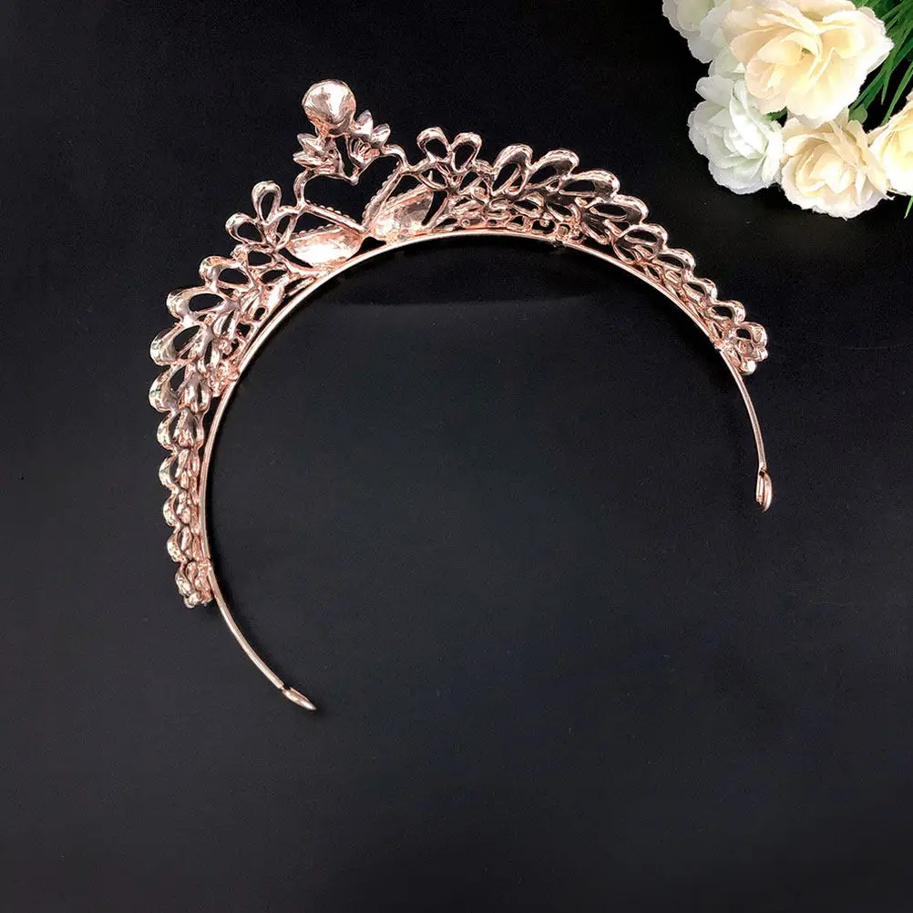

1Pcs Elegant Swan Modeling Bride Tiara Rhinestone Wedding Headdress Comfortable Fit for Bridal Hair Decor