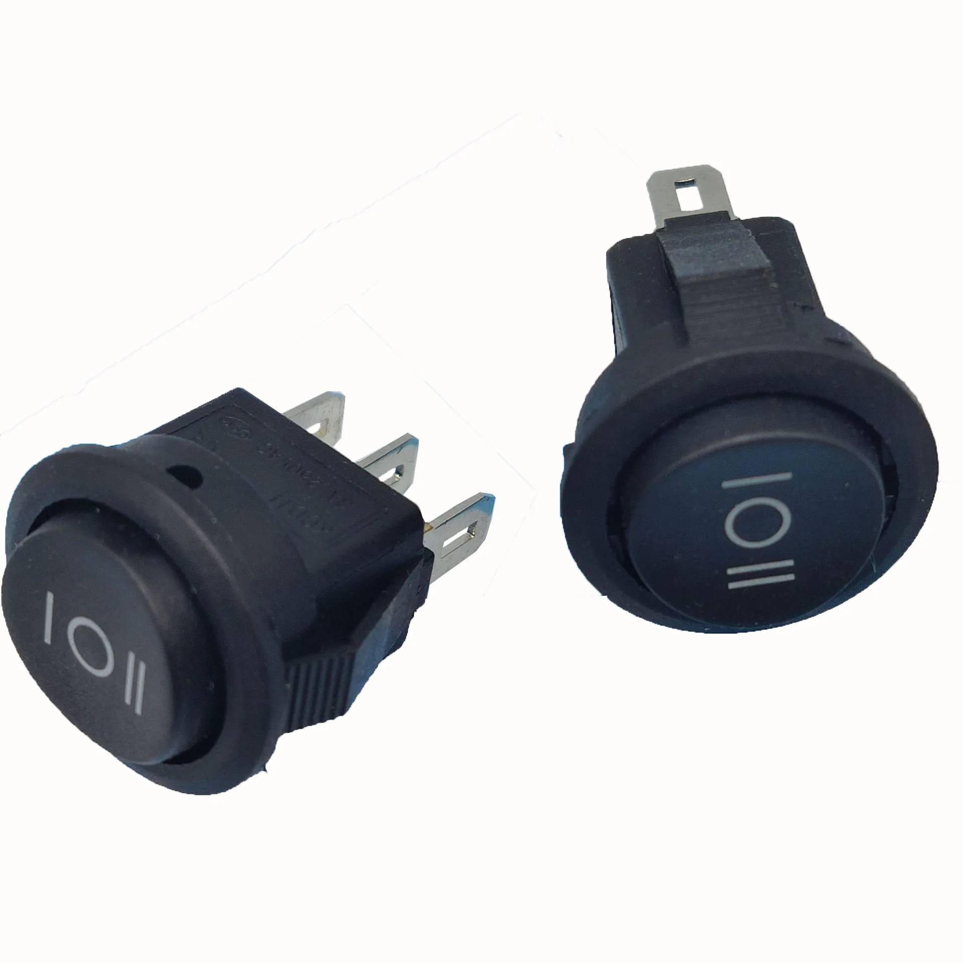 ZJSHUYI ZJSHUYI KCD2 Small Round 3 Feet 3 Gears No Light Black Rocker