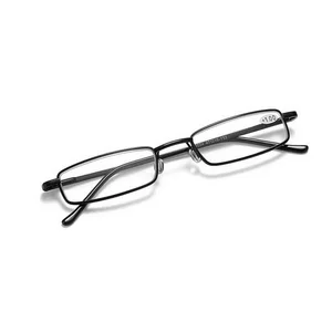 Elegante tragbare Lesebrille für Männer und Frauen, Mini -Metallrahmen, Ultra -Thhin -Stiftbox, Presbyopia -Brille mit Box 6 Hauptverkaufsunterstützung TV Slim - №5