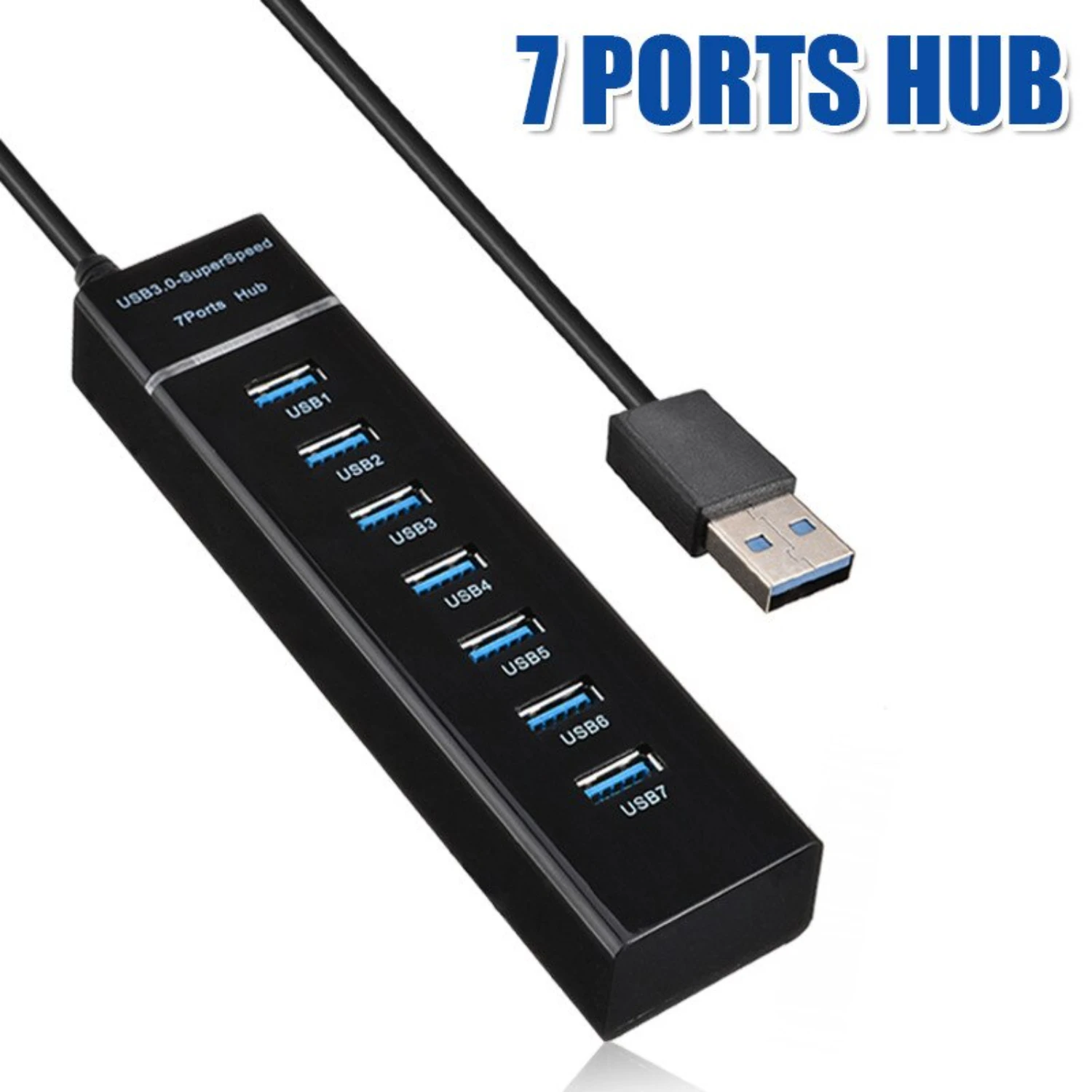 USB3.0HUB 7-портовый разветвитель 3.0 Hub 3.0 HUB 7-портовый расширитель Компьютерный разветвитель