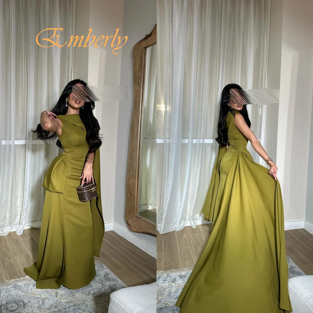 Aangepaste prachtige avondjurk met één schouder en lange mouwen Temperamentpaneel Trein galajurken Hoge kwaliteit satijnen feestjurken