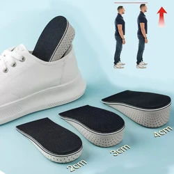 2-4cm Memory-Schaum-Einlegesohlen für Schuhe Herren Schablonen zur Erhöhung der Körpergröße Atmungsaktive schweißabsorbierende Einlegesohlen für Füße Laufzubehör