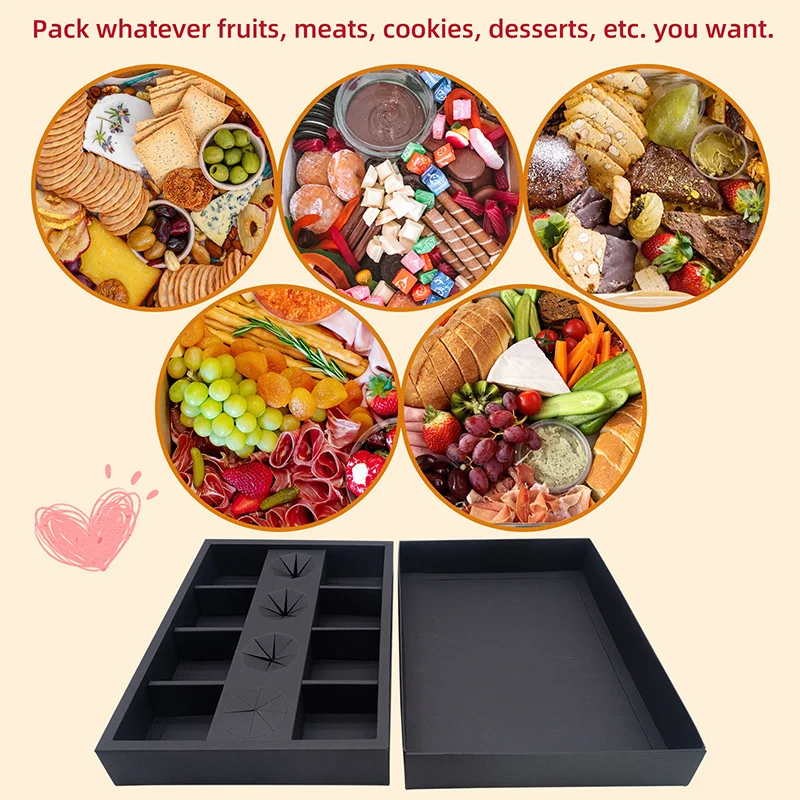 8/10 Gird Large Cake Candy Fruit box Catering Package Plate Box Snack Plate Boxes Wholesale