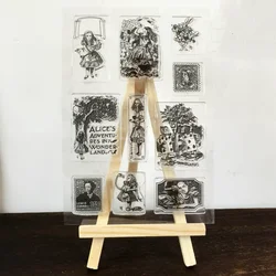 Alice in Wonderland silicone stamp diy stamps scrapbooking postcard cards handmade decorative stamps craft supplies