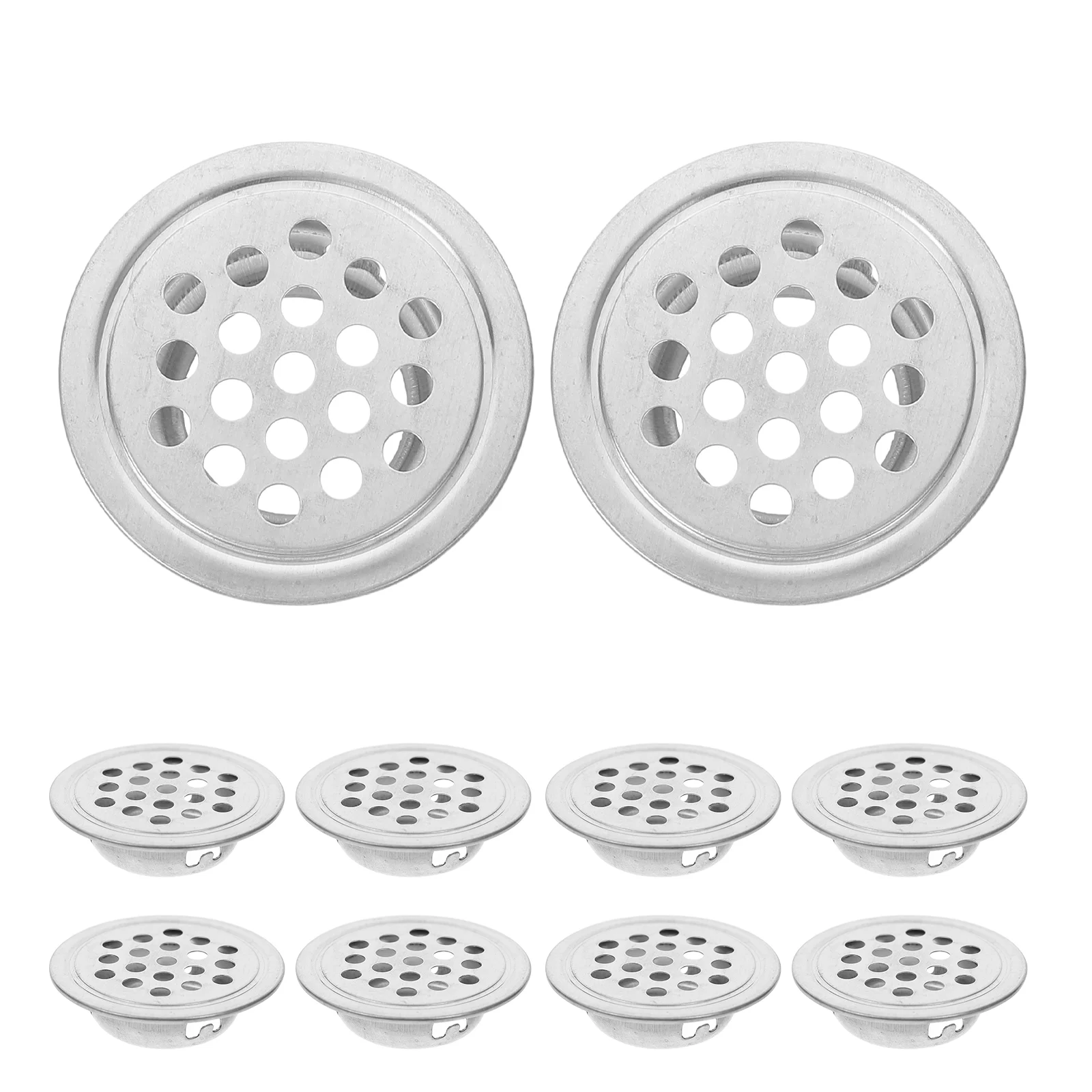 

20 Pcs Strainer Stainless Steel Shoe Cabinet Closet Vent Thicken Shed Vents Ac Silver Soffit Cover Air Covers Floor Filters