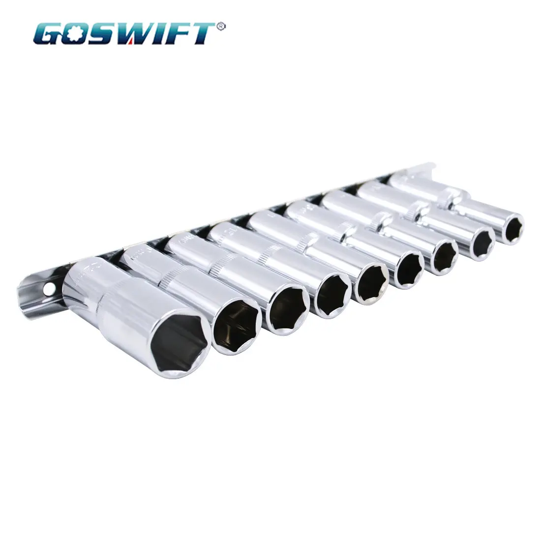 

9 Pcs 1/2in. Drive Deep Metric Socket Set 10-22mm 6 Point Chrome Vanadium Socket Set