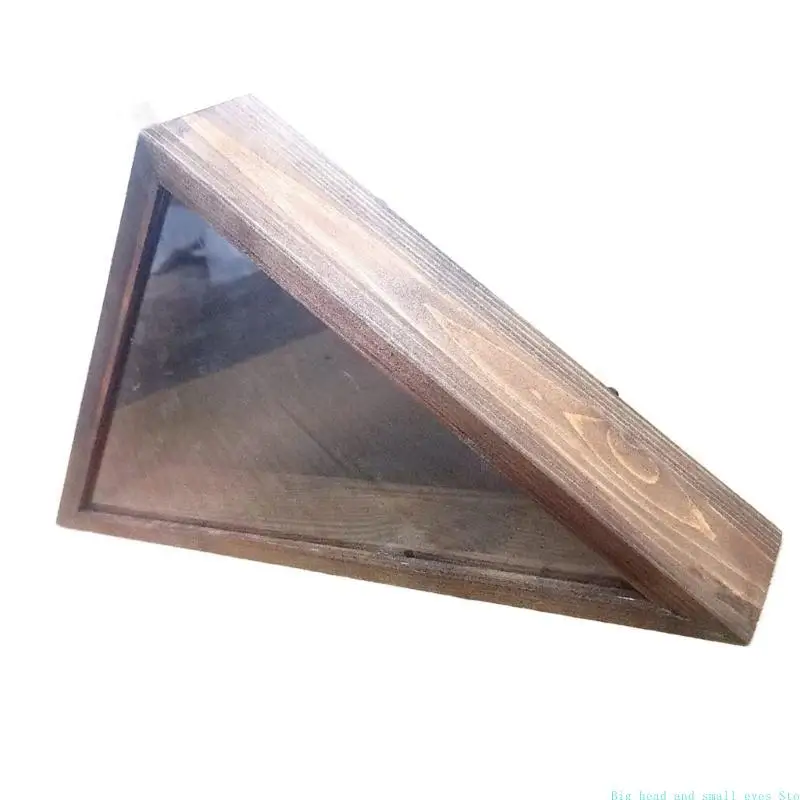 

581C Classical Triangular Flag Display Box for Patriotic Collectors Flag Storage Case
