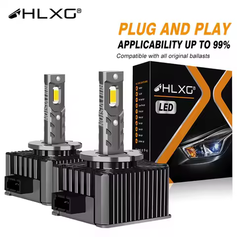 HLXG D3S D1S LED Headlights Canbus 1:1 HID D2S D4S D5S D8S Canbus Auto Lamp 8000000LM 1700W Plug&amp;Play Turbo LED 4300K 6000K 8K