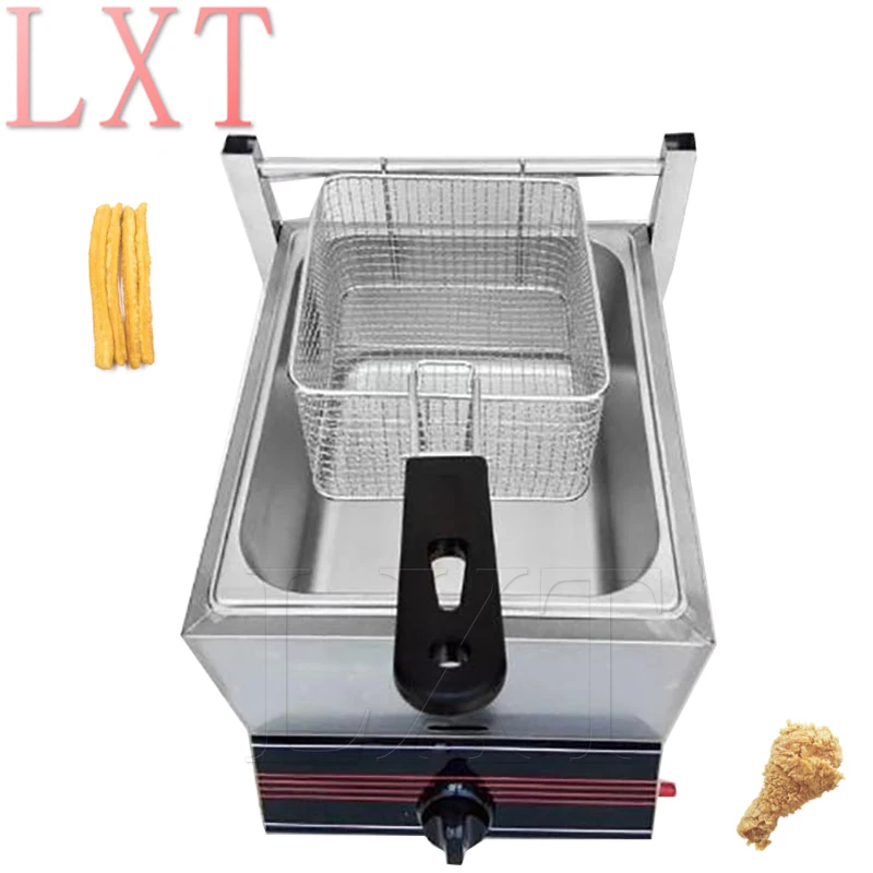 

Gas Deep Fryer Removable Tanks Commercial Desktop Fryer For Chicken French Fries Frying Chips