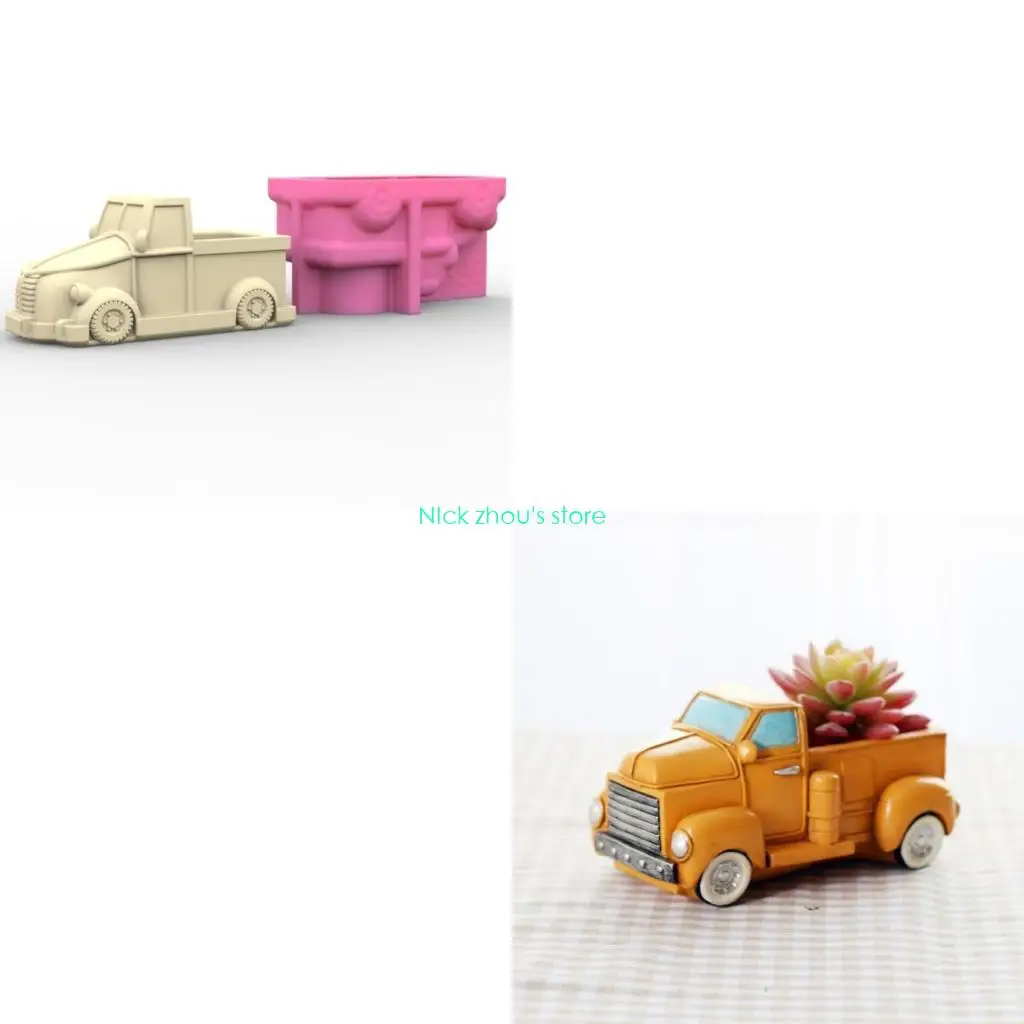 

E15E Handmade Epoxy Mold Flower Pot Silicone Mold Mirror Resin Storage Mold