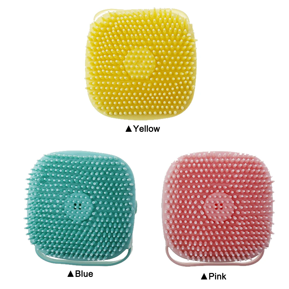 1Pc 3 Colour 77G Soft Silicone Massage Brush Bathroom Cleaning Tool Comb Cat And Dog Bath Shampoo Pet Supplies Accessories