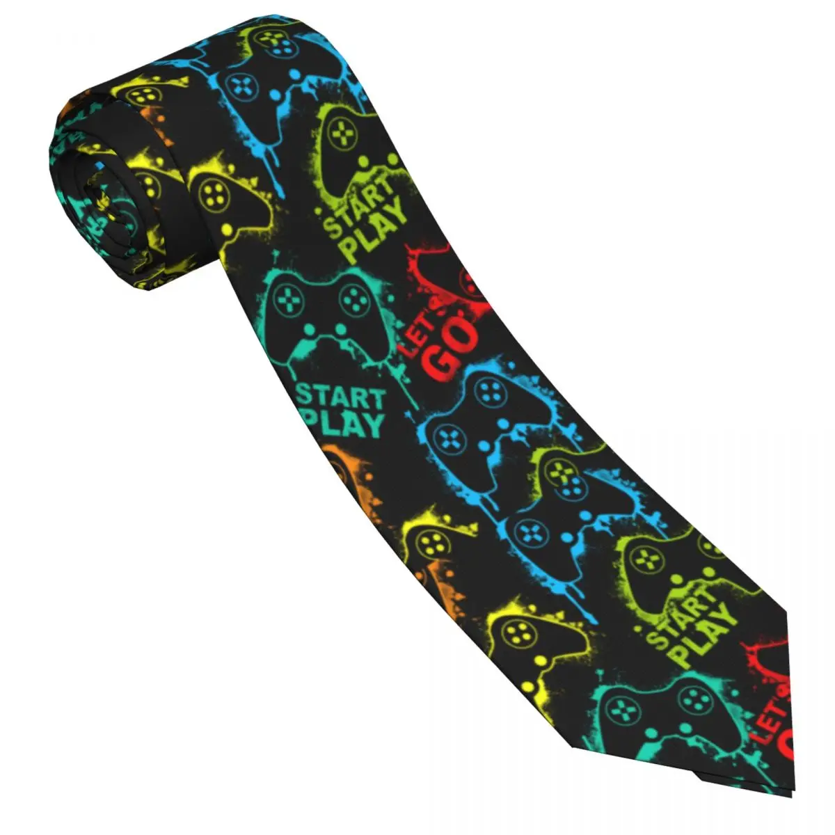 Casual Arrowhead Skinny Video Game Gamer Pattern Necktie Slim Tie For Men Man Accessories Simplicity For Party Formal Tie