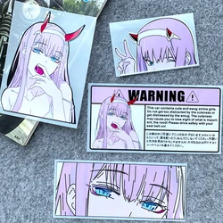 Pegatina de Anime JDM para decoración de coche, pegatina de Ojos de chica rosa, cubierta de tanque de combustible, parachoques de carrocería de coche, parabrisas, motocicleta, Scooter