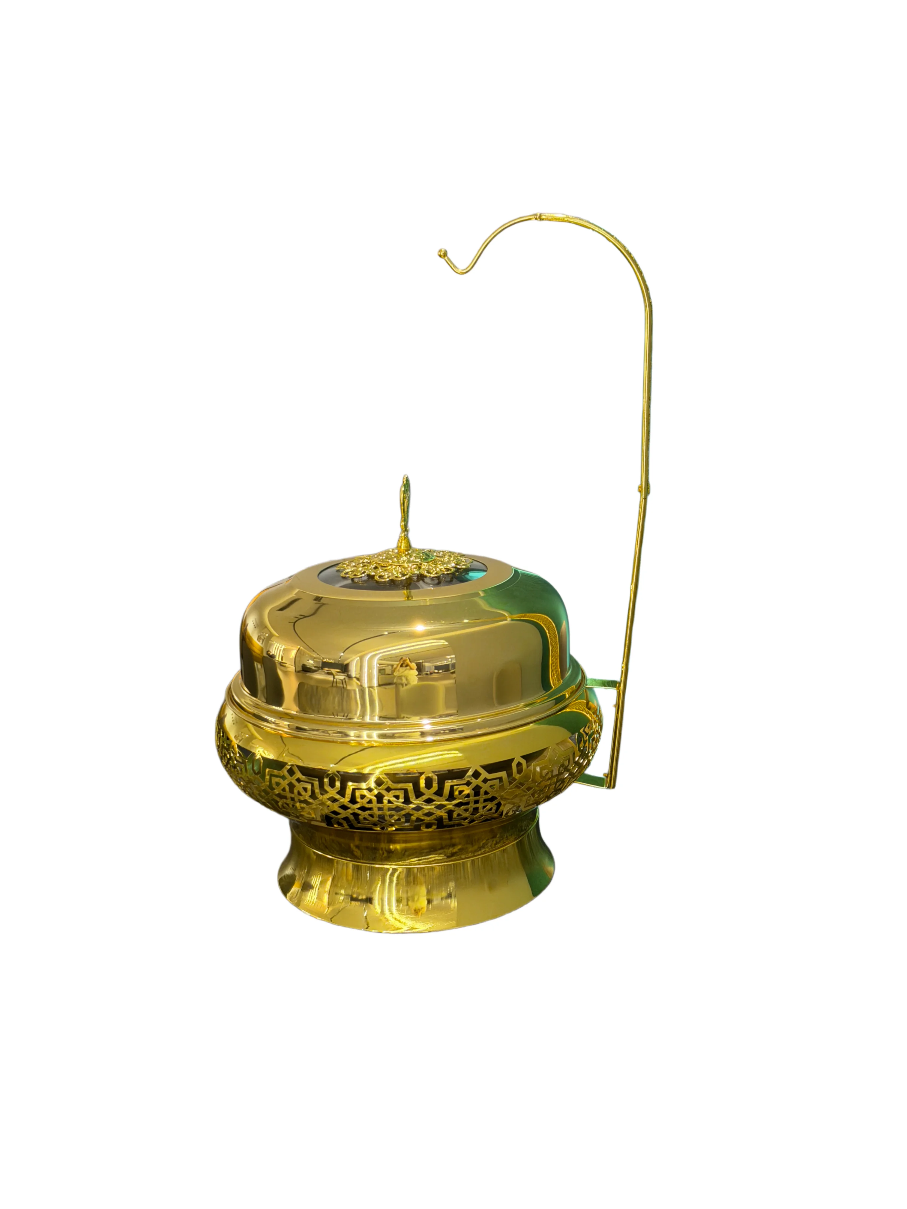 New Restaurant Catering Service Utensil 8L Cooking Pot Stainless Steel Gold Hanging Buffet Warmer for Weddings Parties