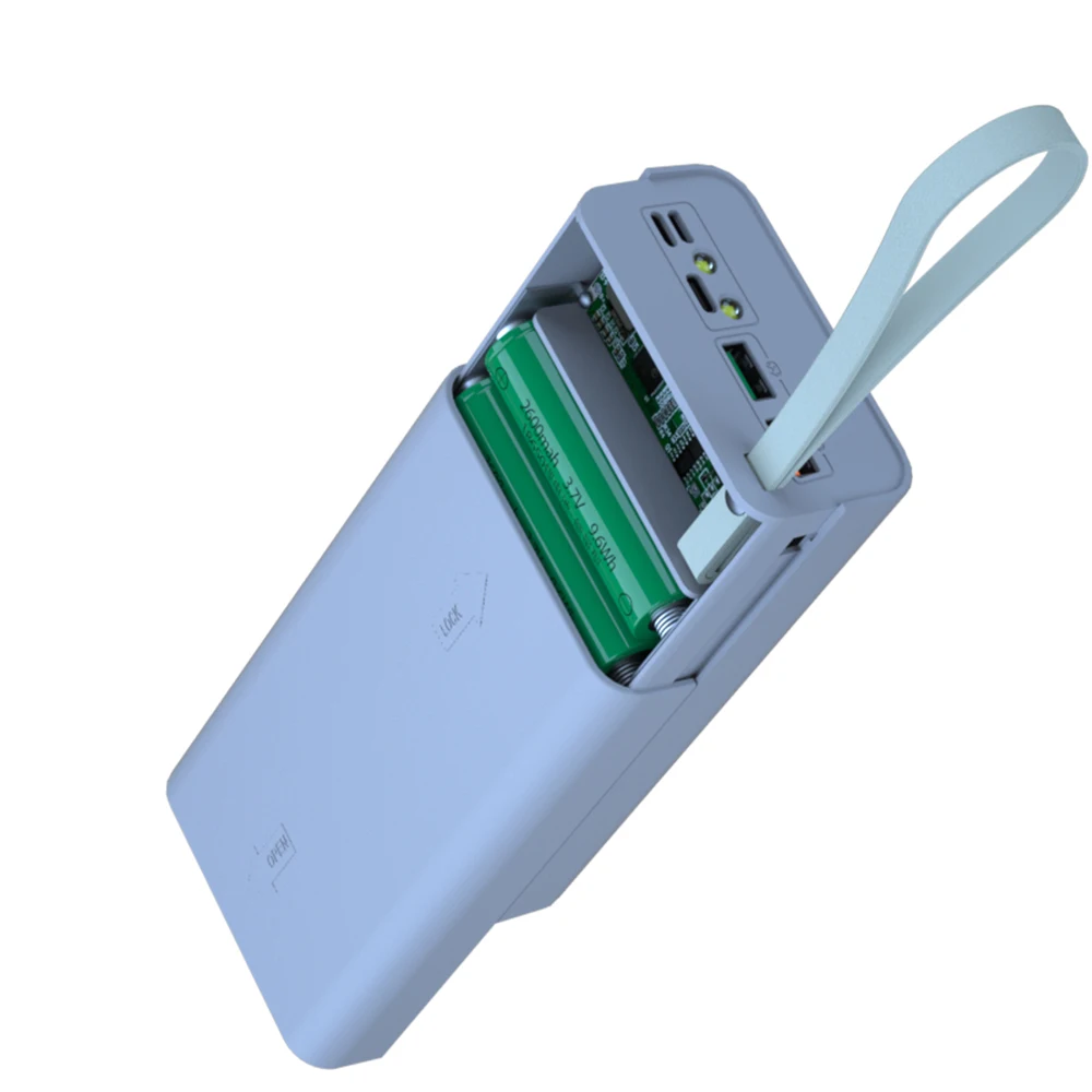 لتقوم بها بنفسك شل شاحن الهاتف المحمول 5 فولت المزدوج USB 12*18650 قوة البنك صندوق بطارية للهواتف الذكية MP3 شحن الهاتف المحمول الإلكترونية