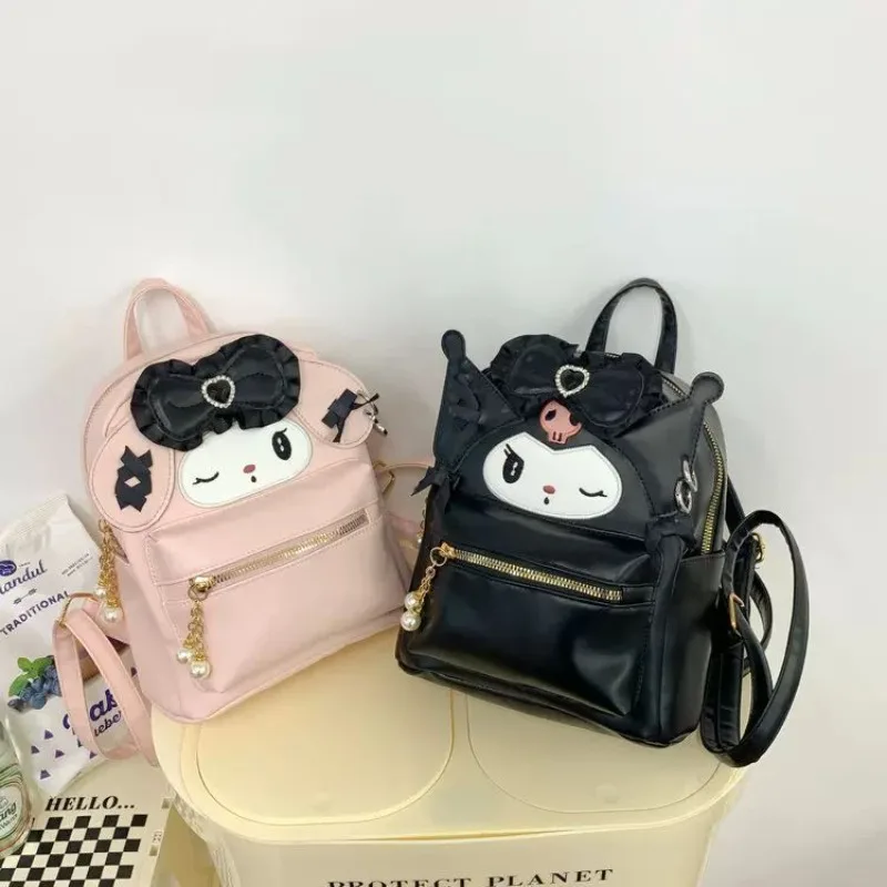 

Kawaii Kuromi My Melody Sanrio Student Cartoon Backpack Outdoor Storage Bag Children Schoolbag Class Birthday Gift for Girls