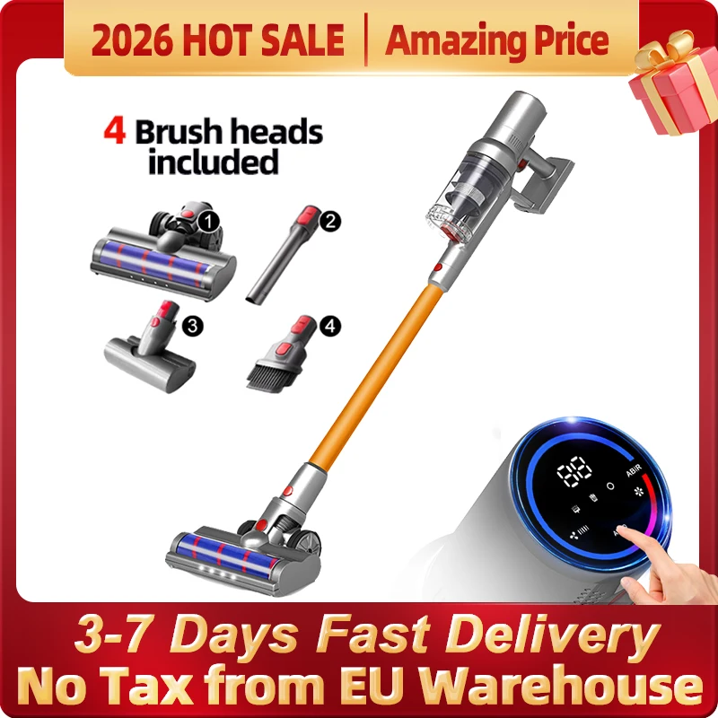 (code promo: EU6006)ABIR-Aspirateur sans fil intelligent pour la maison, capteur de poussière intelligent, écran tactile, vitesse automatique, portable, déterminer, VC205, 27000PA