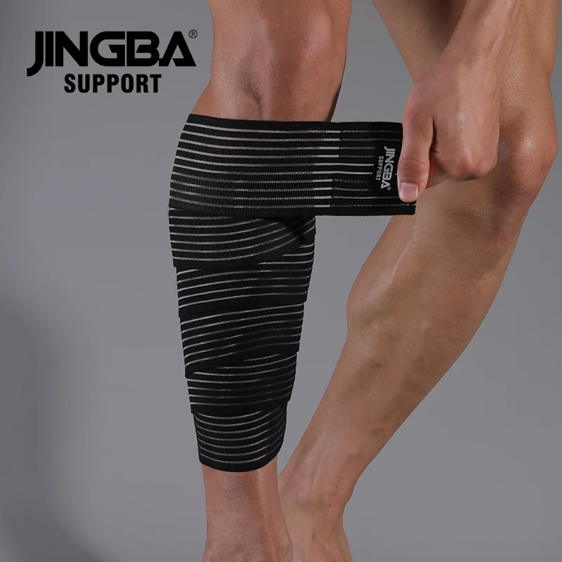 JINGBA SUPPORT 1PC High Elasticity Compression Bandage Sports Kinesiology Tape for Ankle Wrist Knee Calf Thigh Wraps Support