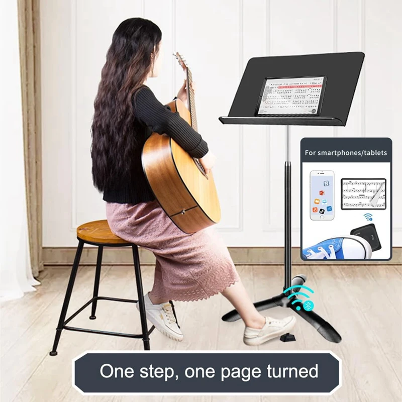 Bluetooth Wireless Page Turner Rechargeable Customize Foot Switch Pedal For Phone Electronic Music Scores E-Books Easy Install