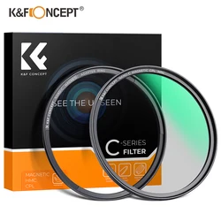 K&F Concept Magnetic CPL Filter With Magnetic Adapter Ring 49mm 52mm 58mm 67mm 72mm 77mm 82mm Circular Polarizer Camera Lens