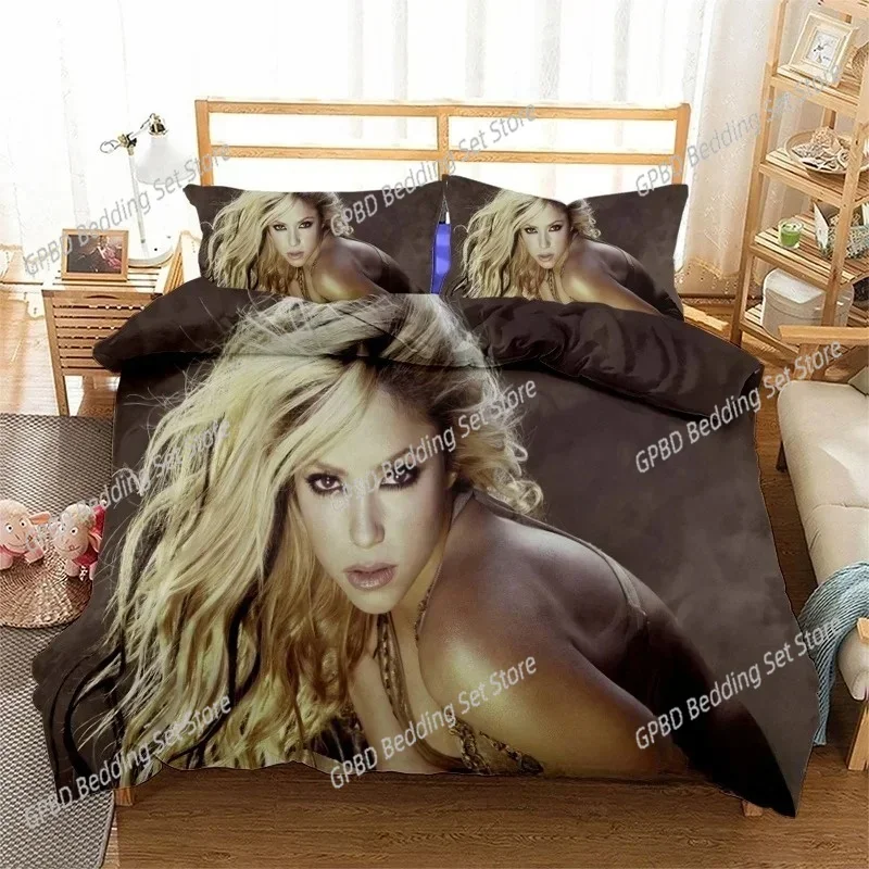 Singer Shakira 3D NEW Duvet Cover Pillowcase Bedding Set Adult Boy Girl Bedroom Decoration Children Single Double Large