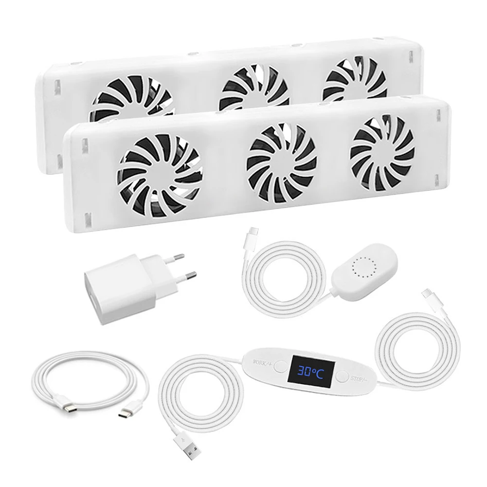 Extension Cable Home Heating Radiator Booster Speed Control Fan Automatic Operation Easy To Install For Energy Saving