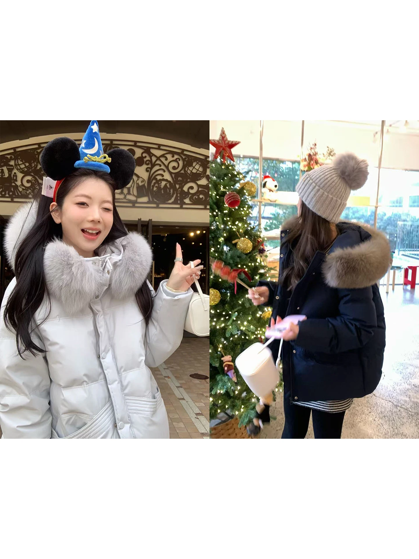 

Пуховик Imxiang Berlin First Snow с капюшоном и воротником из натурального меха, 90% белый пух, приталенный крой, укороченный, с рукавами, верхняя одежда