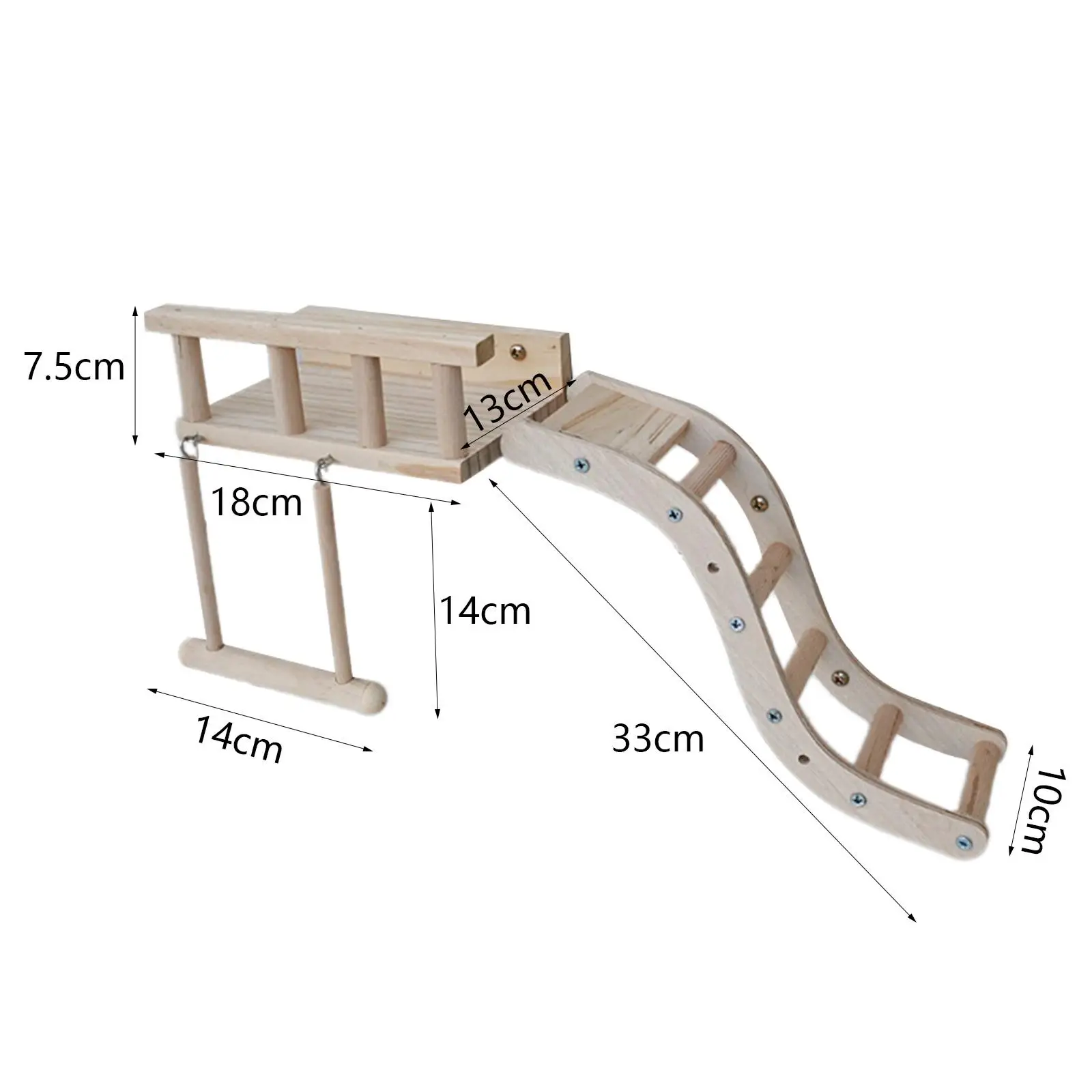 Posatoio per pappagalli in legno facile da installare accessori per gabbie gabbia per uccelli giocattolo multifunzione per parrocchetto criceto Lovebird Bluebird Exercise