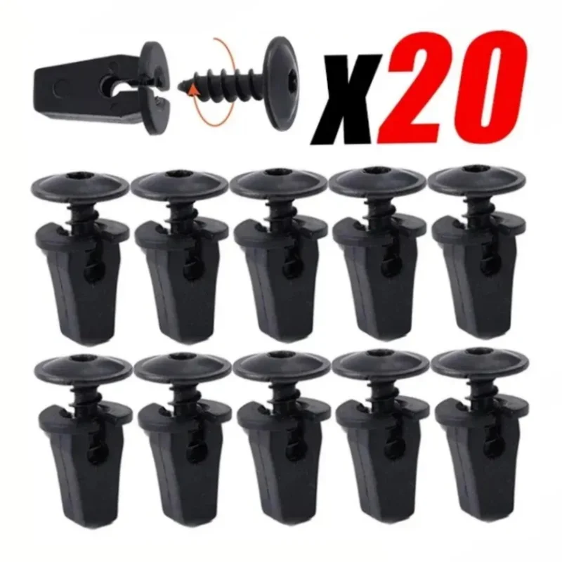

20pcs Car Fastener Snap Screws Kit Auto Fender Lining Retainer Snap Door Panel Engine Hood Chassis Splash Guard Clips Rivet Set
