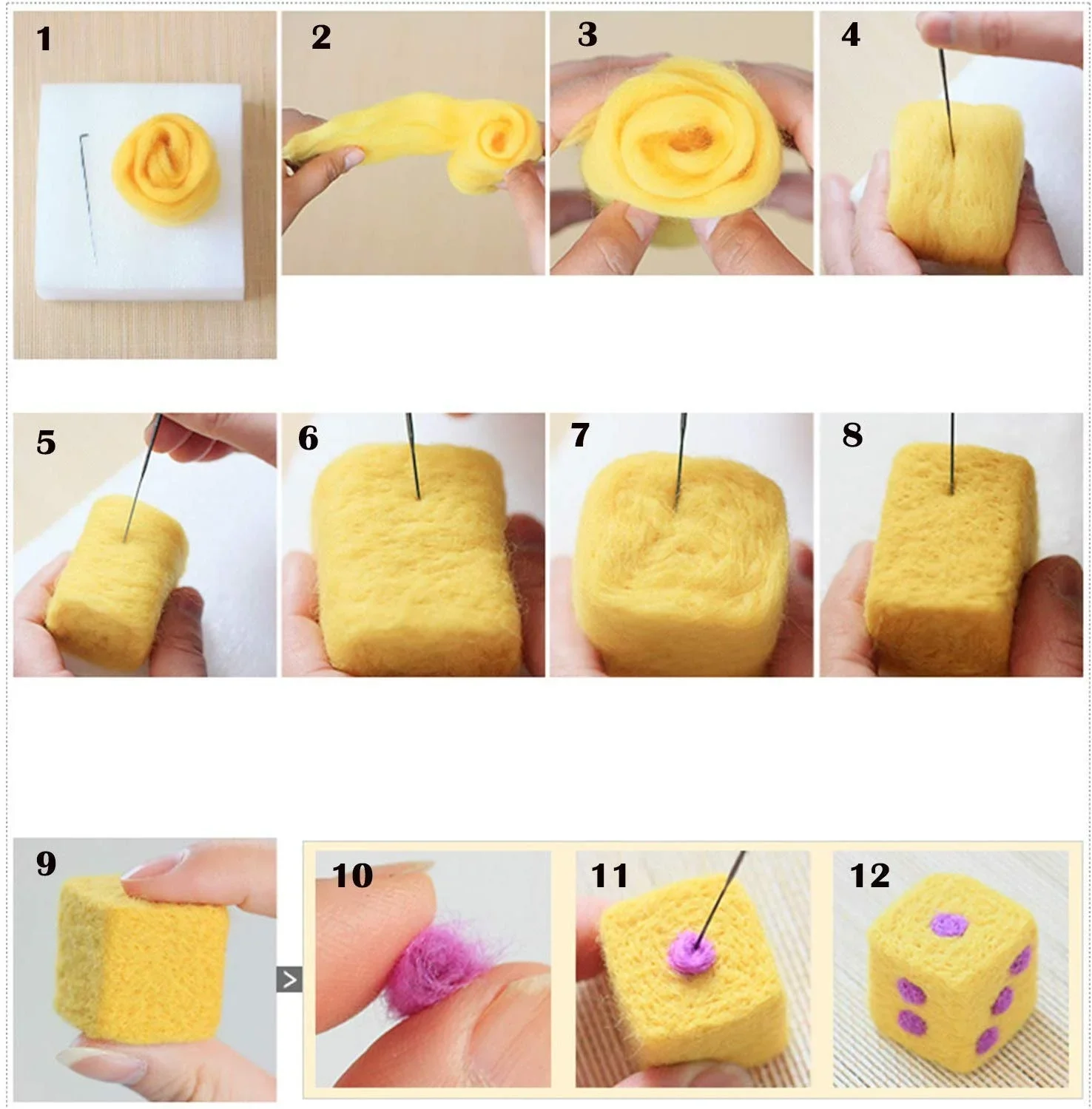 40/25/10 مجموعة ألوان إبرة التلبيد عدة الصوف المتجول إبرة التلبيد كاتب عدة أدوات ورأى الصوف مع أداة التلبيد