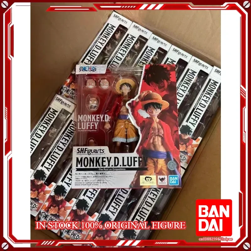 

100% Original Bandai S.H.Figuarts Ghost Island The Raid On Onigashima Straw Hat Monkey.D.Luffy PVC In Stock Anime