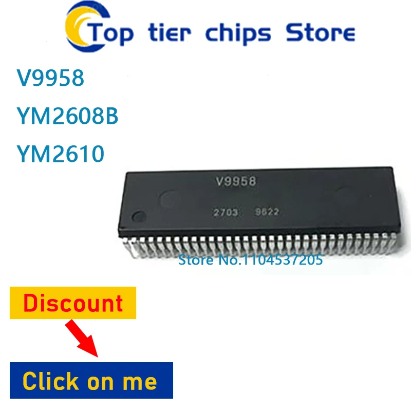 1PCS~5PCS/LOT  V9958 YM2608B YM2610 DIP64 100% NEW