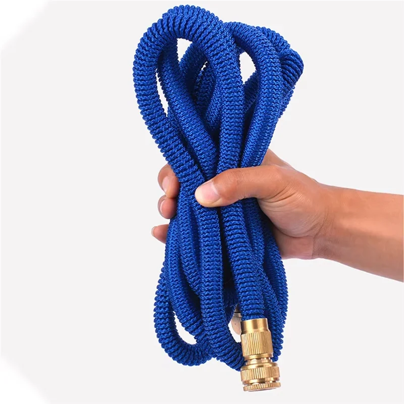 

A03F-Telescopic TPE Water Hose 3X Copper Plated Magic Pipe Outdoor Garden Household Car Wash Watering System