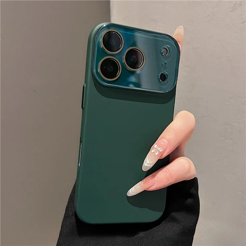 Luxury Glass Large Window Phone Case For iPhone 17 16 Pro Ma