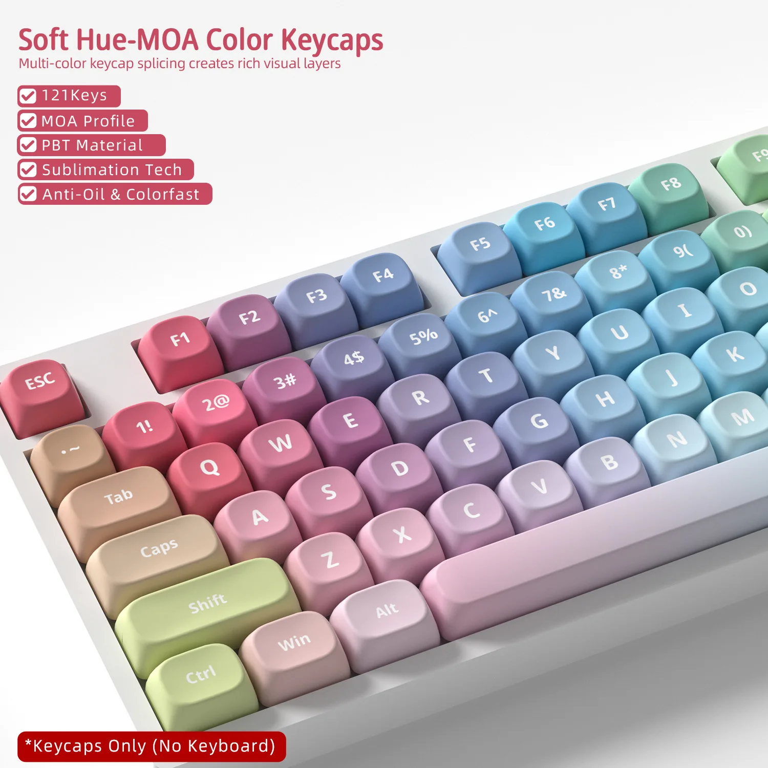 Soft Hue Keycaps 12…