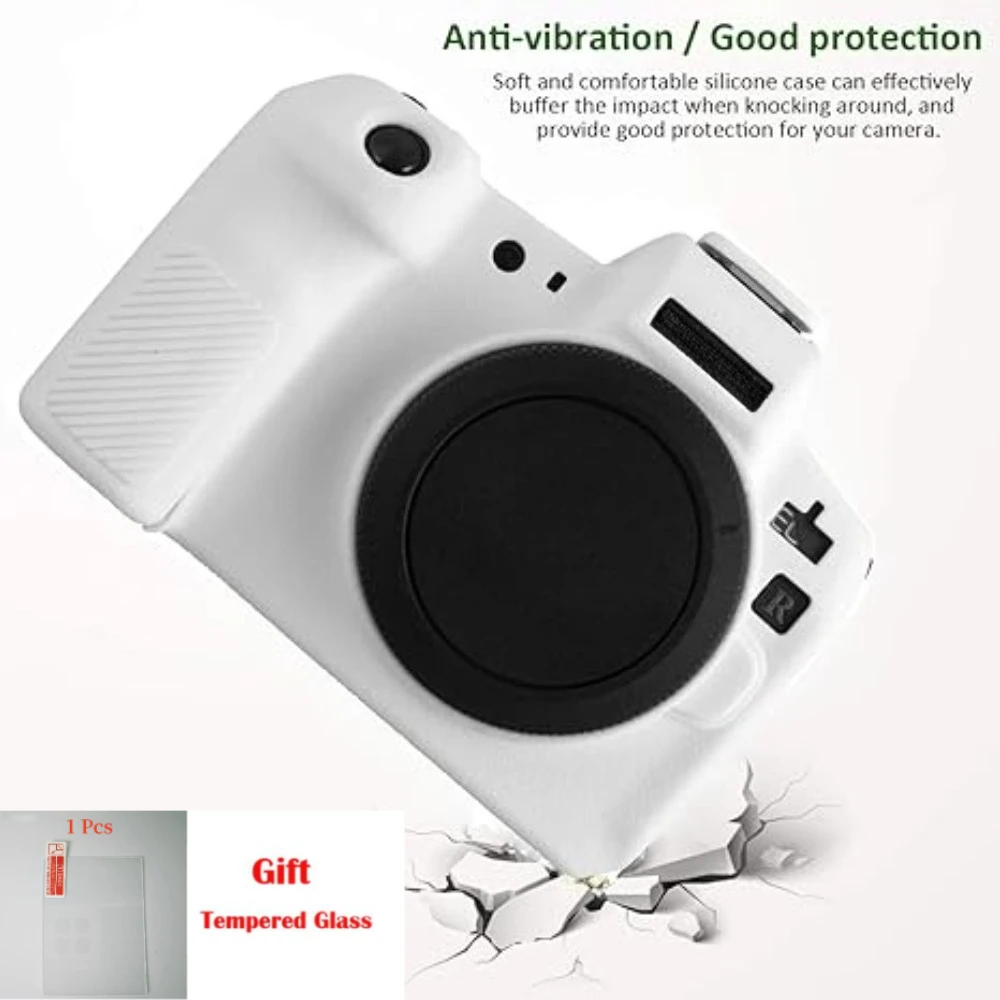 

For Canon EOS R Protective cover camera ,High Quality Accessories Silicone Case camera bag + free tempered film