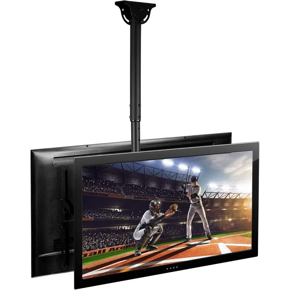 

Универсальный потолочный кронштейн для телевизора - усиленный, выдерживает до 45 кг, поворотный, регулируемый по высоте, подходит для телевизоров 32-70 дюймов, подходит для потолков с неровной поверхностью.