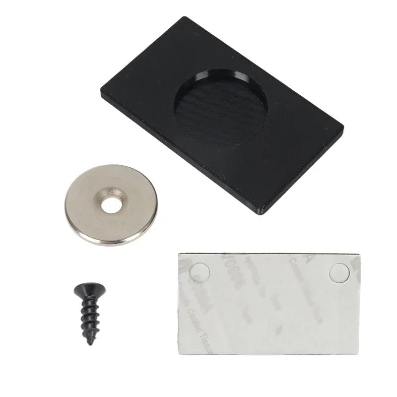 4 Stück starke magnetische Kennzeichenhalter mit Befestigungsschrauben, universelle schwarze Kennzeichenhalterung für Auto, Wohnmobil, Wohnwagen – Detail 2