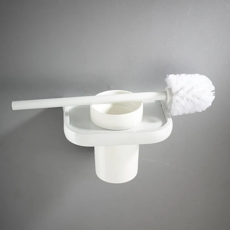 white copper Toilet Brush Bathroom Cleaning Brush Holder with Hardware vintage bathroom attachment Clean the brush holder