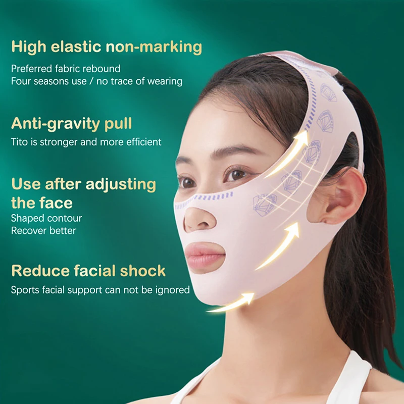 Respirável V Face Band Cheek Lift Up Face Máscara Fina, Reduzir o queixo duplo, V-Line Shaping Bandage, Anti Rugas Face Bandage