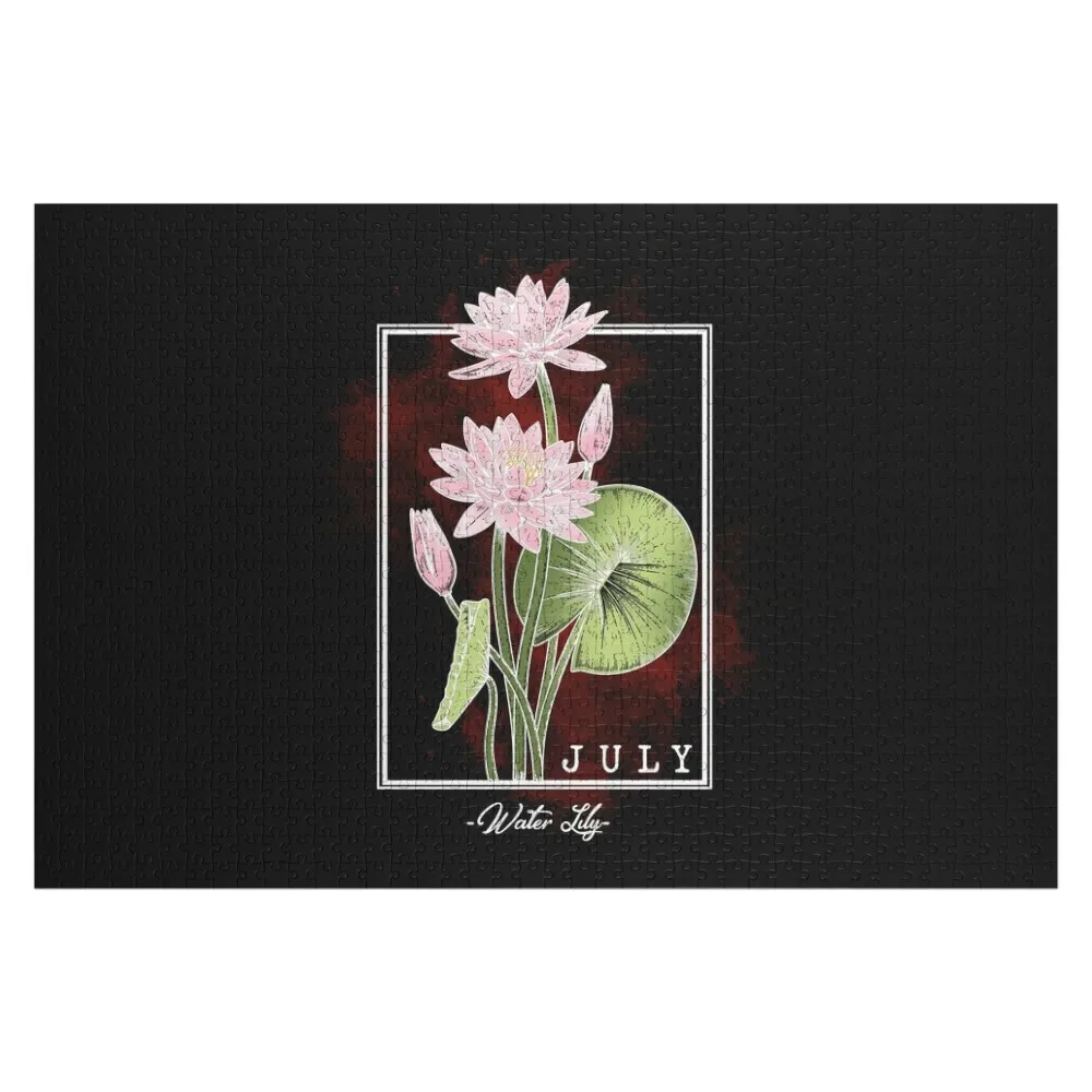 

Birth Month Flower July Water Lily Floral Design Jigsaw Puzzle Personalized For Kids Scale Motors Customized Photo Puzzle