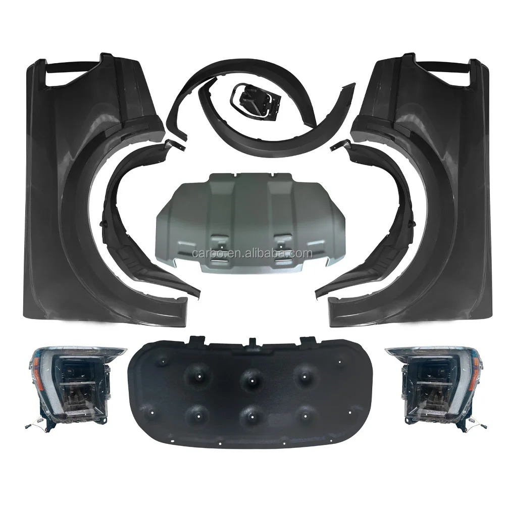 طقم هيكل السيارة 2012-2021 رينجر T6 T7 T8 مصد السيارة لفورد رينجر ترقية F150 رابتور بوديكيت #3