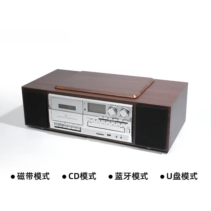 Retro Gramophone Style Bluetooth Speaker Support CD Cassette USB Flash Drive Multifunctional Vintage Audio Player