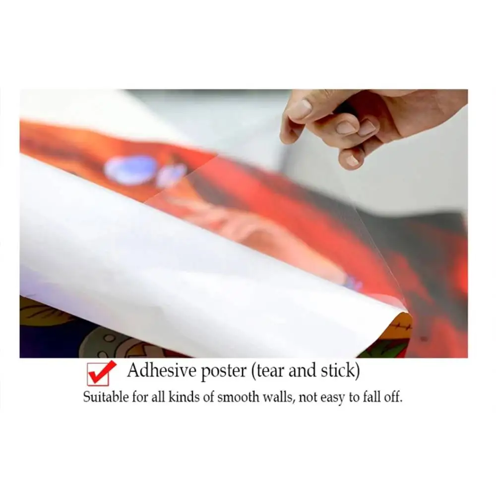 B-Black Clover Asta Waterproof Self-Adhesive Wall Poster for Bedroom Living Room Home Decor view 6
