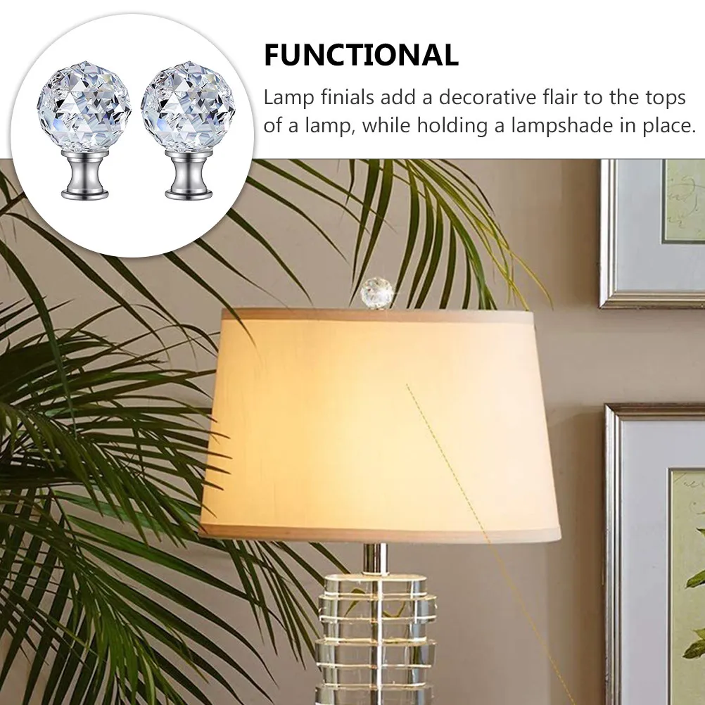 

2 шт. декоративные наконечники для светильников из стекла и нержавеющей стали с золотым кристаллом, колпачки для ламп, винтовые заглушки