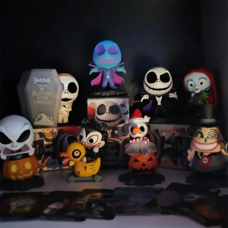 O pesadelo antes do natal caixa cega figuras jack sally cosbi estatueta colecionável boneca presentes de halloween brinquedos quentes em estoque