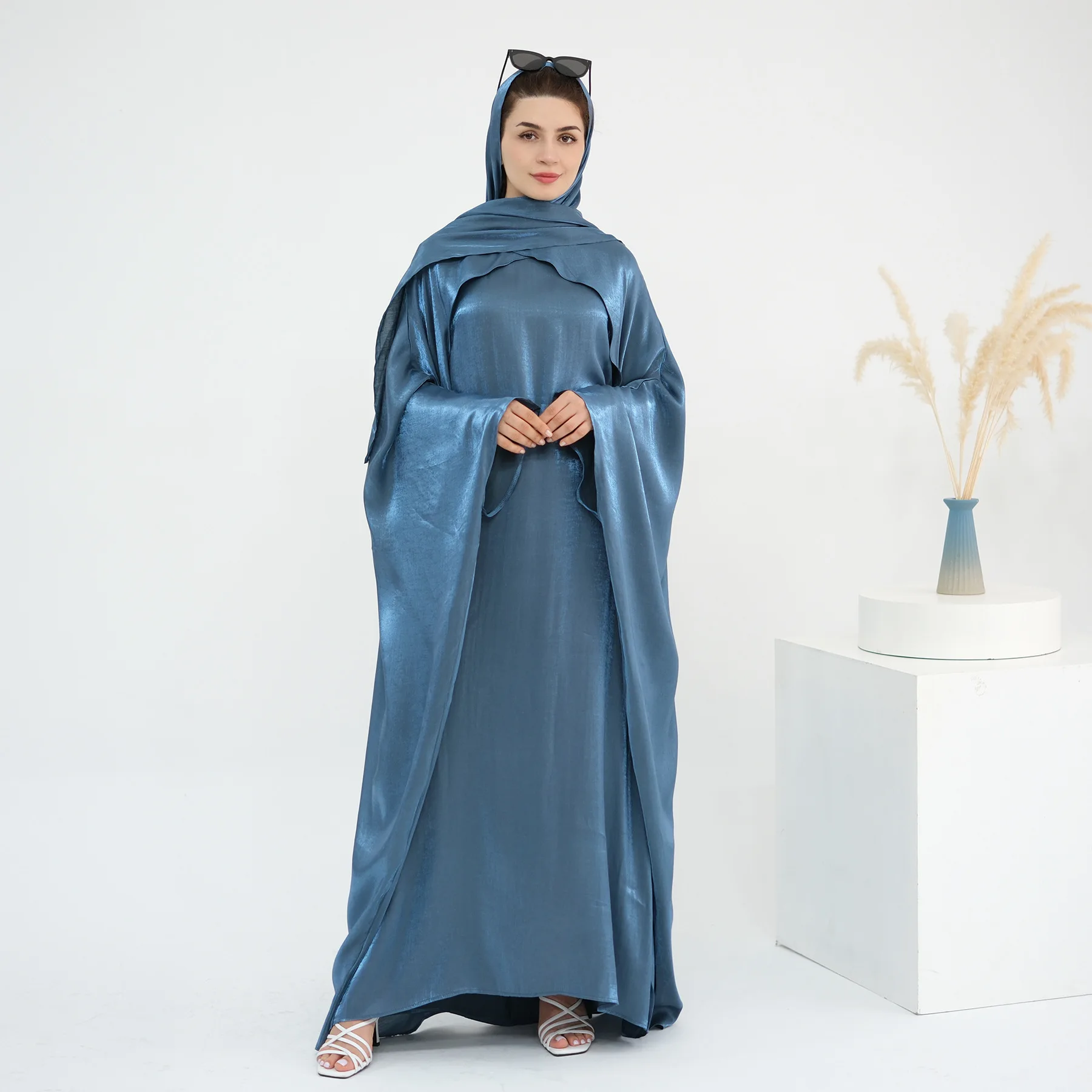 رمضان عيد لامعة المرأة المسلمة فستان الحجاب رمضان Batwing عباية دبي قفطان تركيا قفطان فام ماروكين رداء الإسلام جلابية