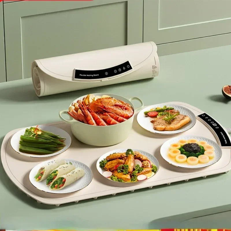 220V Foldable Multi-functional Electric Beverage Warmer Pad Hot Plate for Flexible Heat Board Food Warmer Coffee Warmer