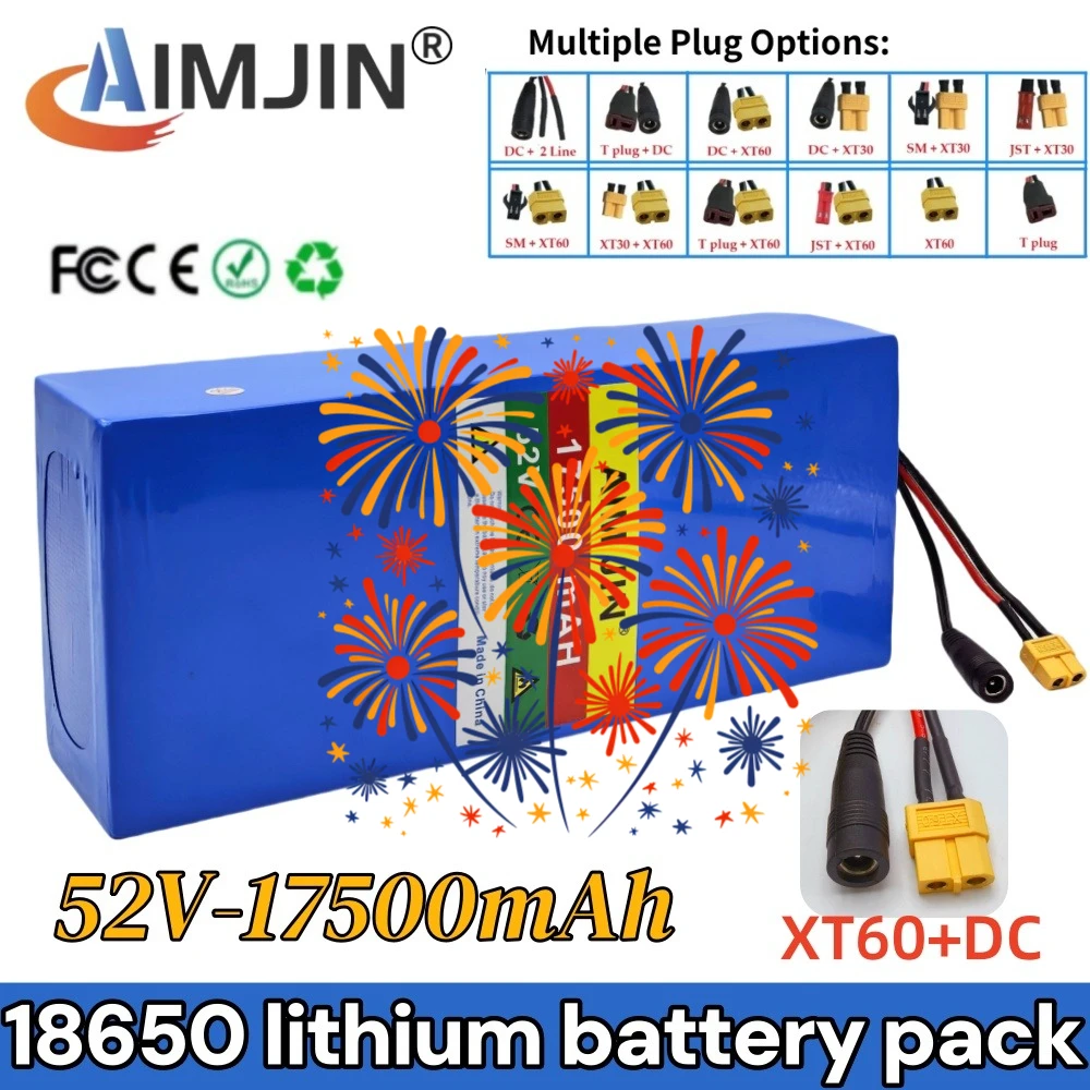

14S5P battery 52V 17.5AH 18650 with BMS for various electronic devices and transportation equipment
