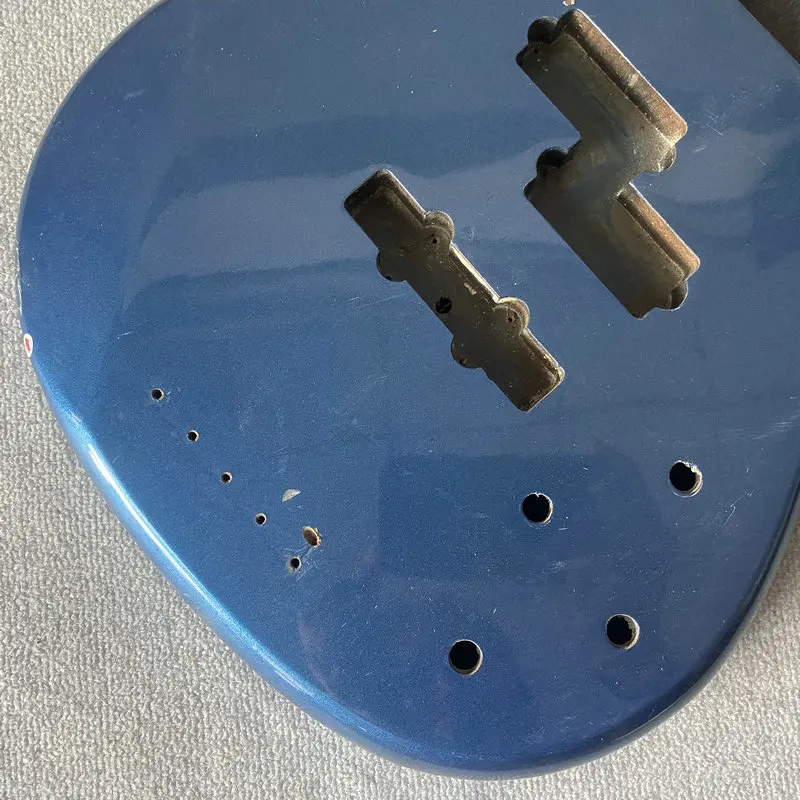 Jb180 metálico cor azul 4 ou 5 cordas guitarra elétrica baixo corpo madeira maciça mão direita captadores pjb ativos diy & substituir peças